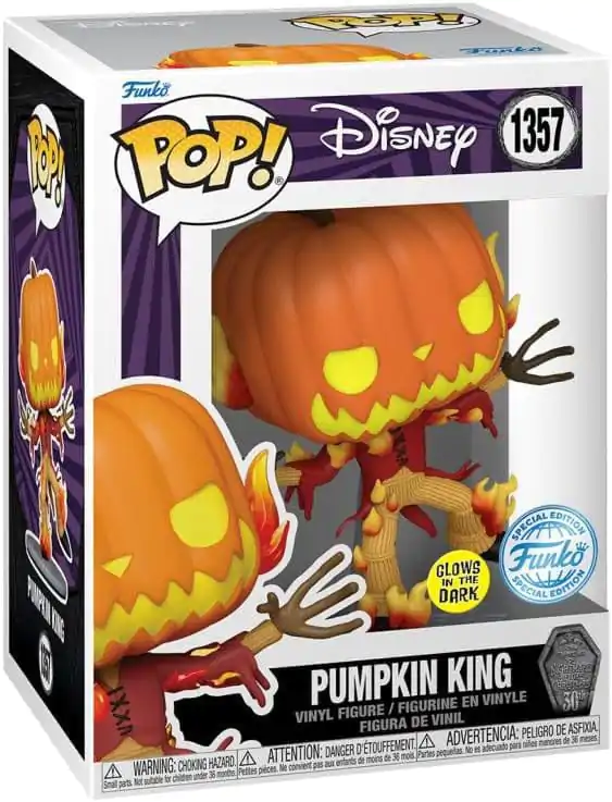 Nightmare before Christmas 30th Anniversary Funko POP! Disney figurină de vinil Pumpkin King(GW) 9 cm poza produsului
