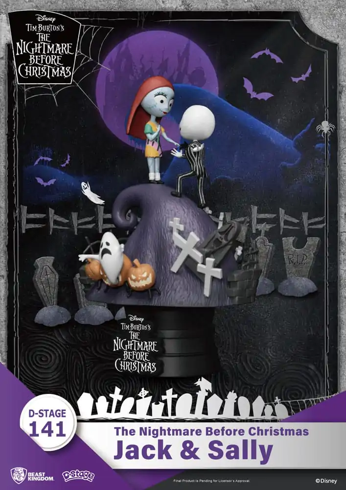 Nightmare before Christmas D-Stage diorama PVC Jack & Sally 15 cm poza produsului