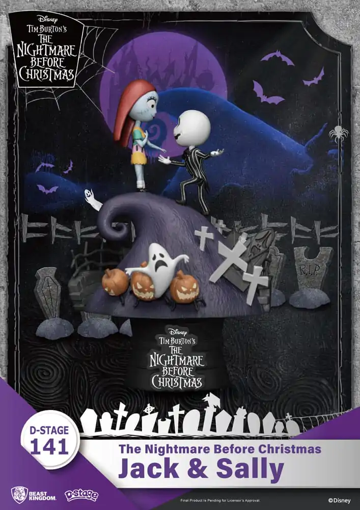 Nightmare before Christmas D-Stage diorama PVC Jack & Sally 15 cm poza produsului