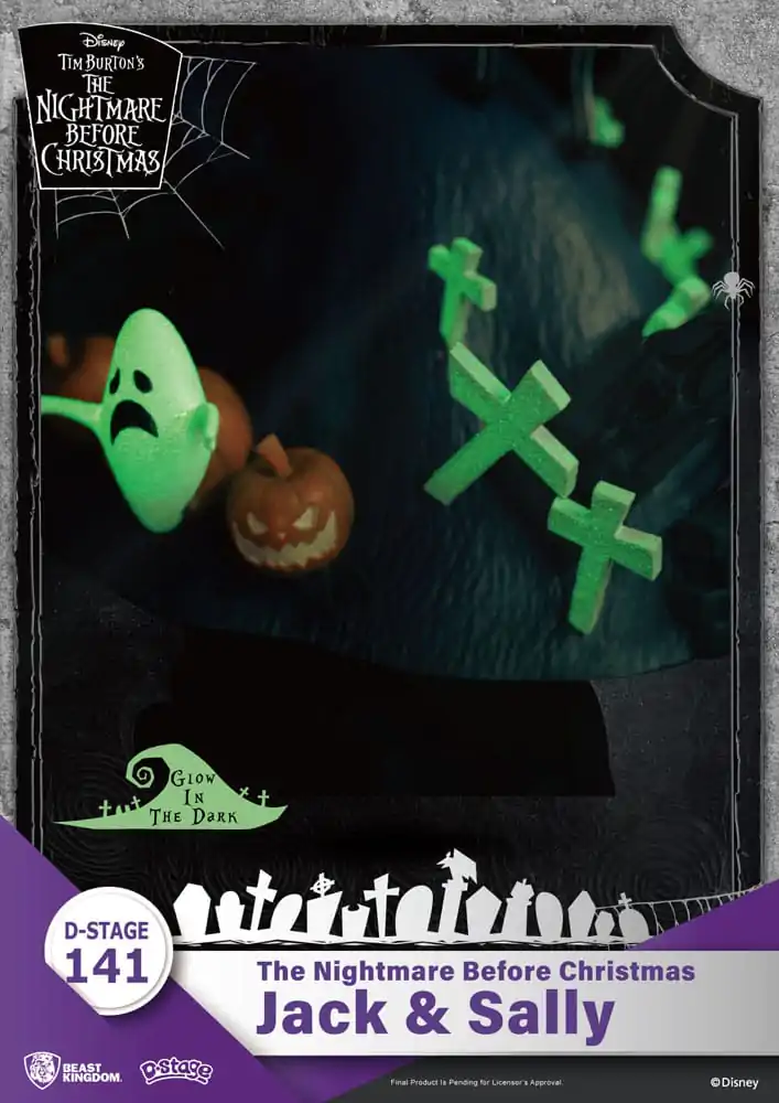 Nightmare before Christmas D-Stage diorama PVC Jack & Sally 15 cm poza produsului