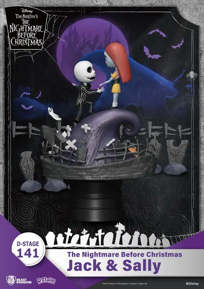 Nightmare before Christmas D-Stage diorama PVC Jack & Sally 15 cm poza produsului