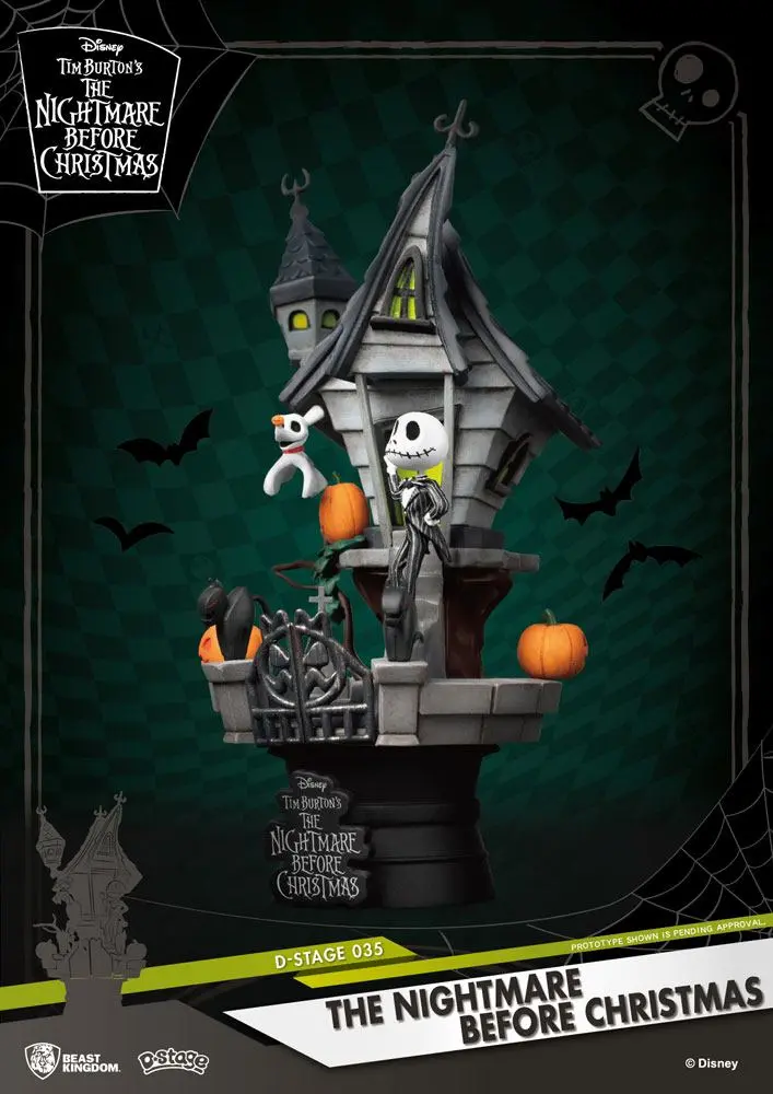Nightmare before Christmas D-Stage PVC Diorama Casa Bântuită a lui Jack 15 cm poza produsului