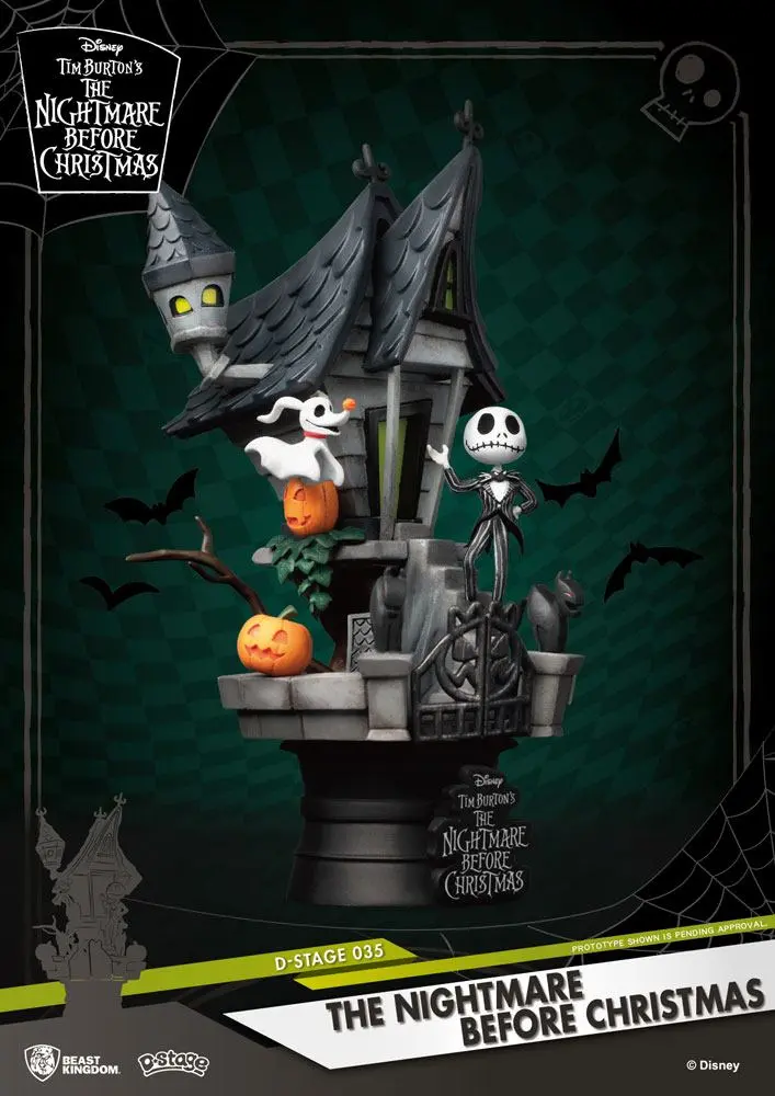 Nightmare before Christmas D-Stage PVC Diorama Casa Bântuită a lui Jack 15 cm poza produsului