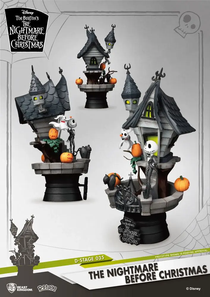 Nightmare before Christmas D-Stage PVC Diorama Casa Bântuită a lui Jack 15 cm poza produsului