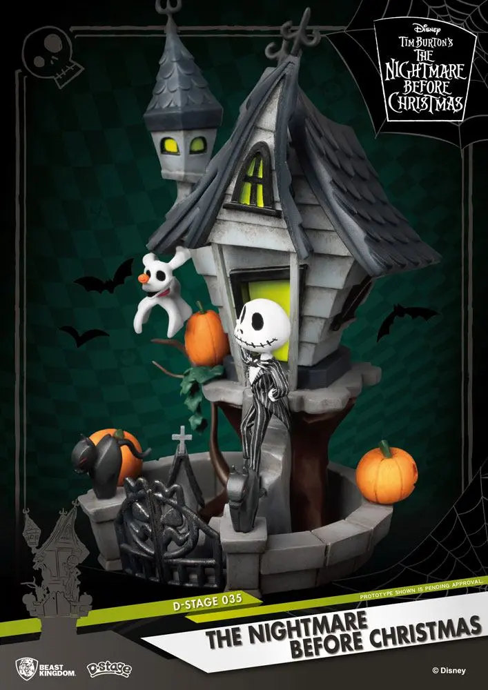 Nightmare before Christmas D-Stage PVC Diorama Casa Bântuită a lui Jack 15 cm poza produsului