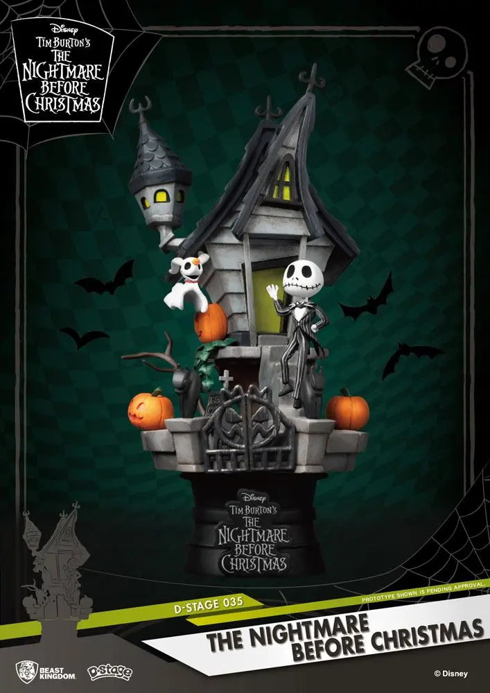 Nightmare before Christmas D-Stage PVC Diorama Casa Bântuită a lui Jack 15 cm poza produsului