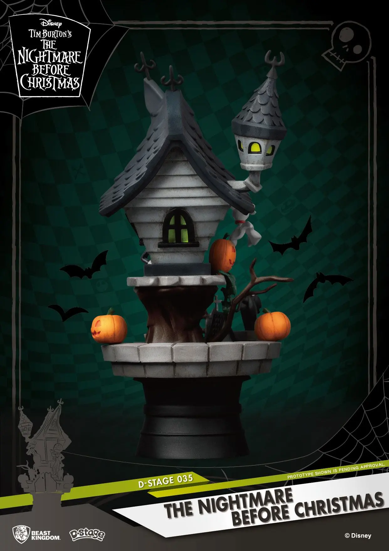 Nightmare before Christmas D-Stage PVC Diorama Casa Bântuită a lui Jack 15 cm poza produsului