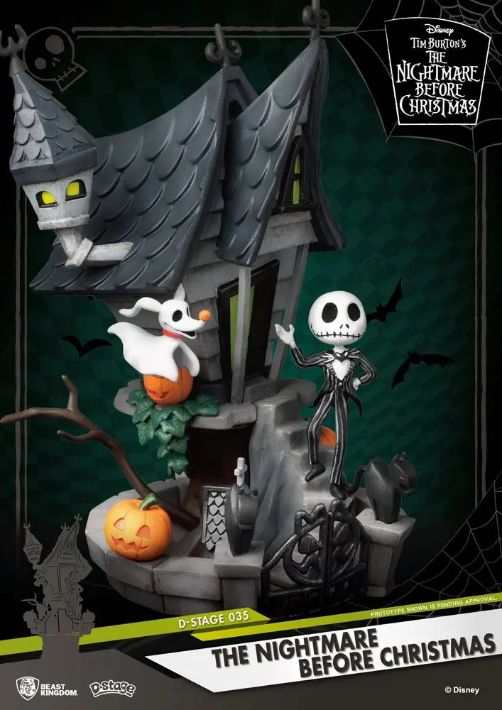 Nightmare before Christmas D-Stage PVC Diorama Casa Bântuită a lui Jack 15 cm poza produsului
