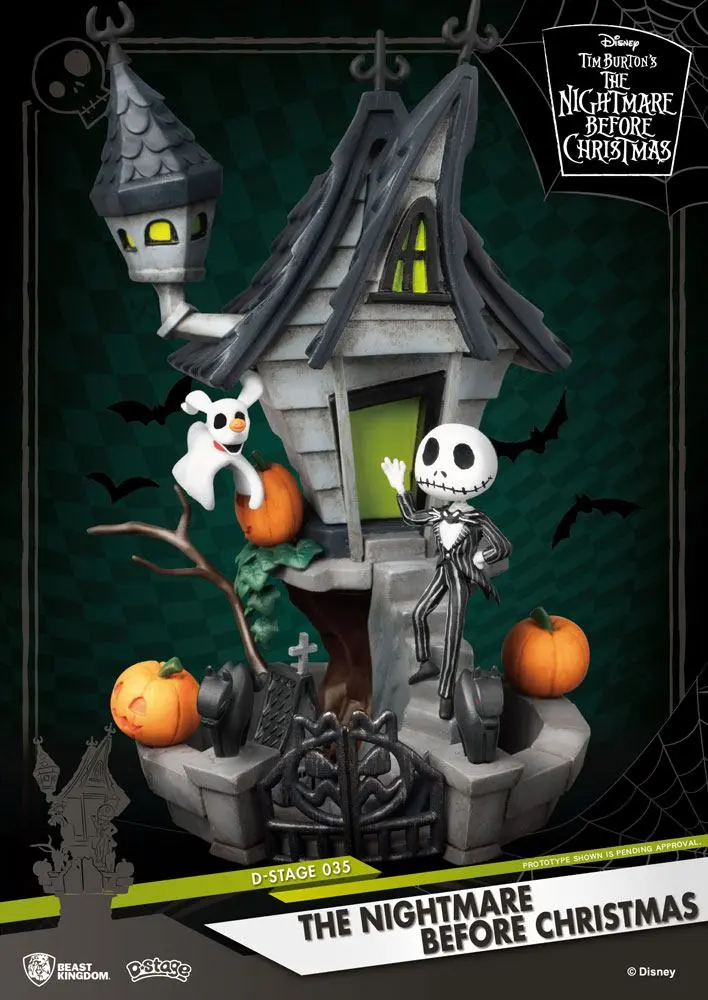 Nightmare before Christmas D-Stage PVC Diorama Casa Bântuită a lui Jack 15 cm poza produsului