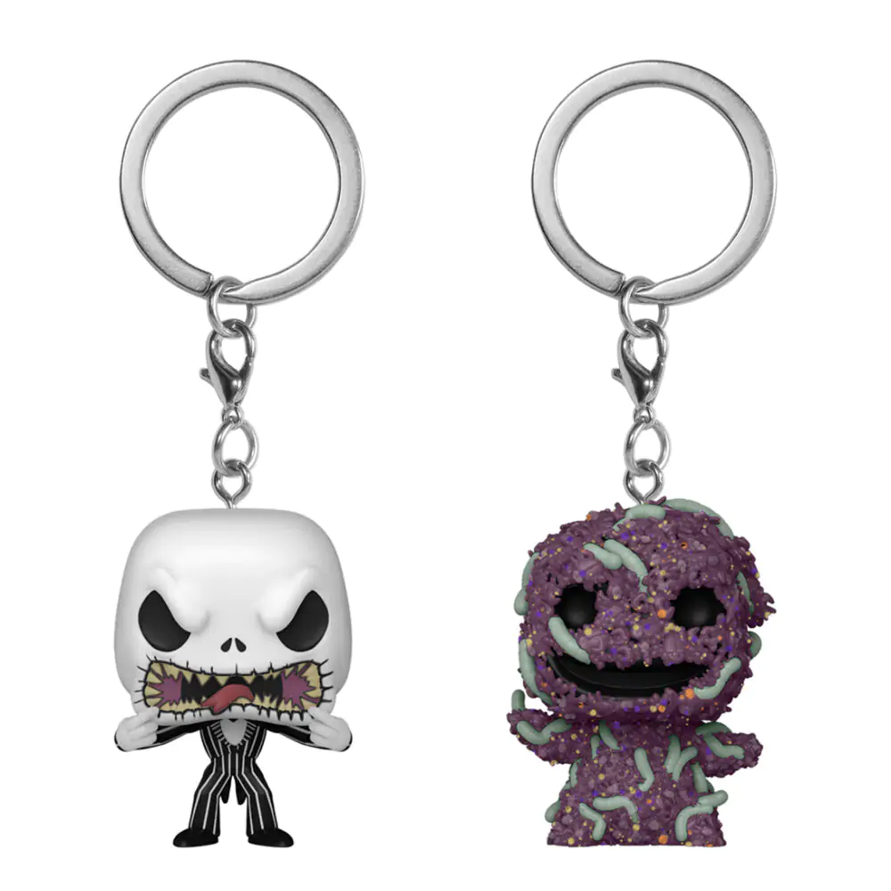 Nightmare Before Christmas Funko POP! Vinyl Breloc Pachet de 2 Jack/Oogie 4 cm poza produsului