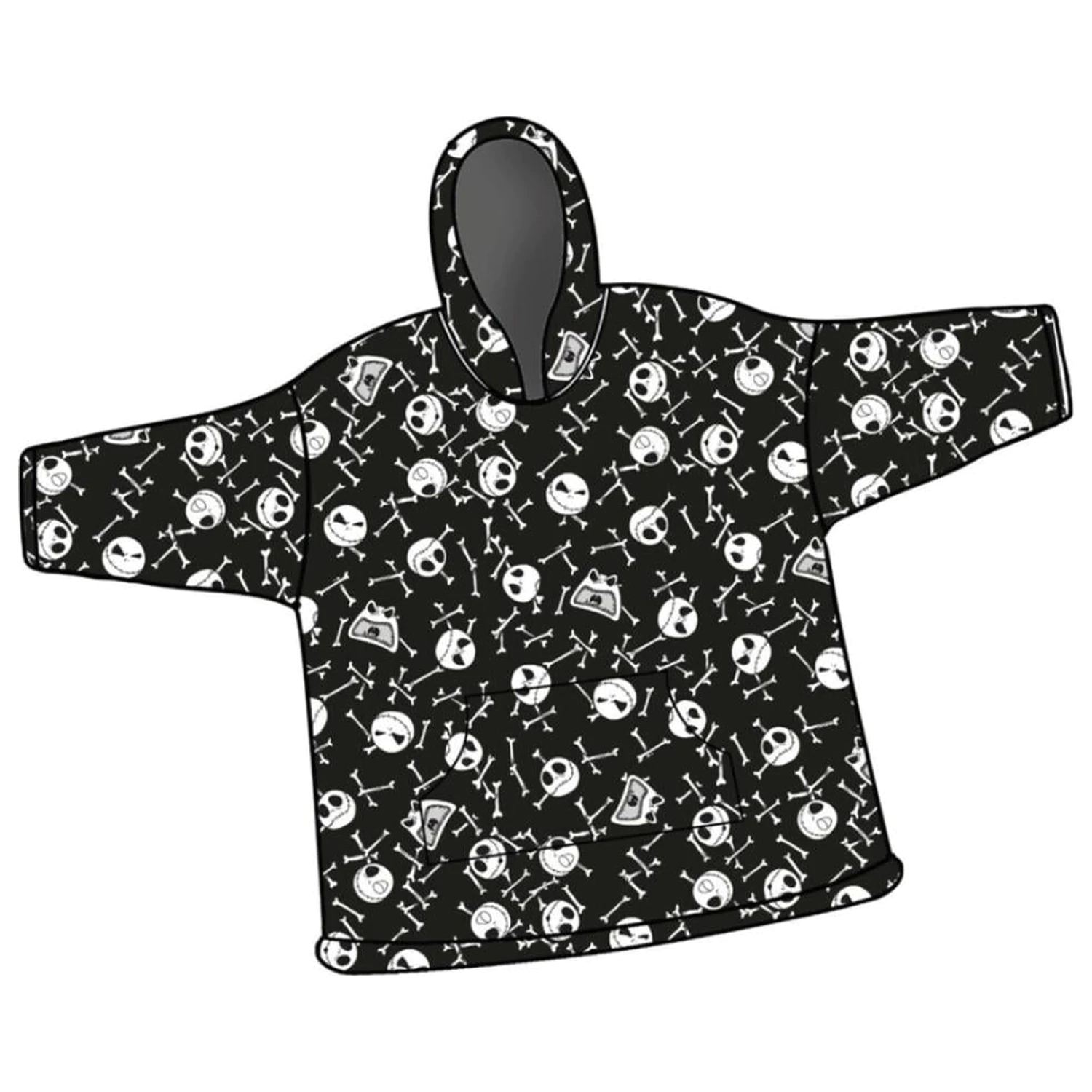 Nightmare Before Christmas Jack Sweat Poncho marime Adult poza produsului