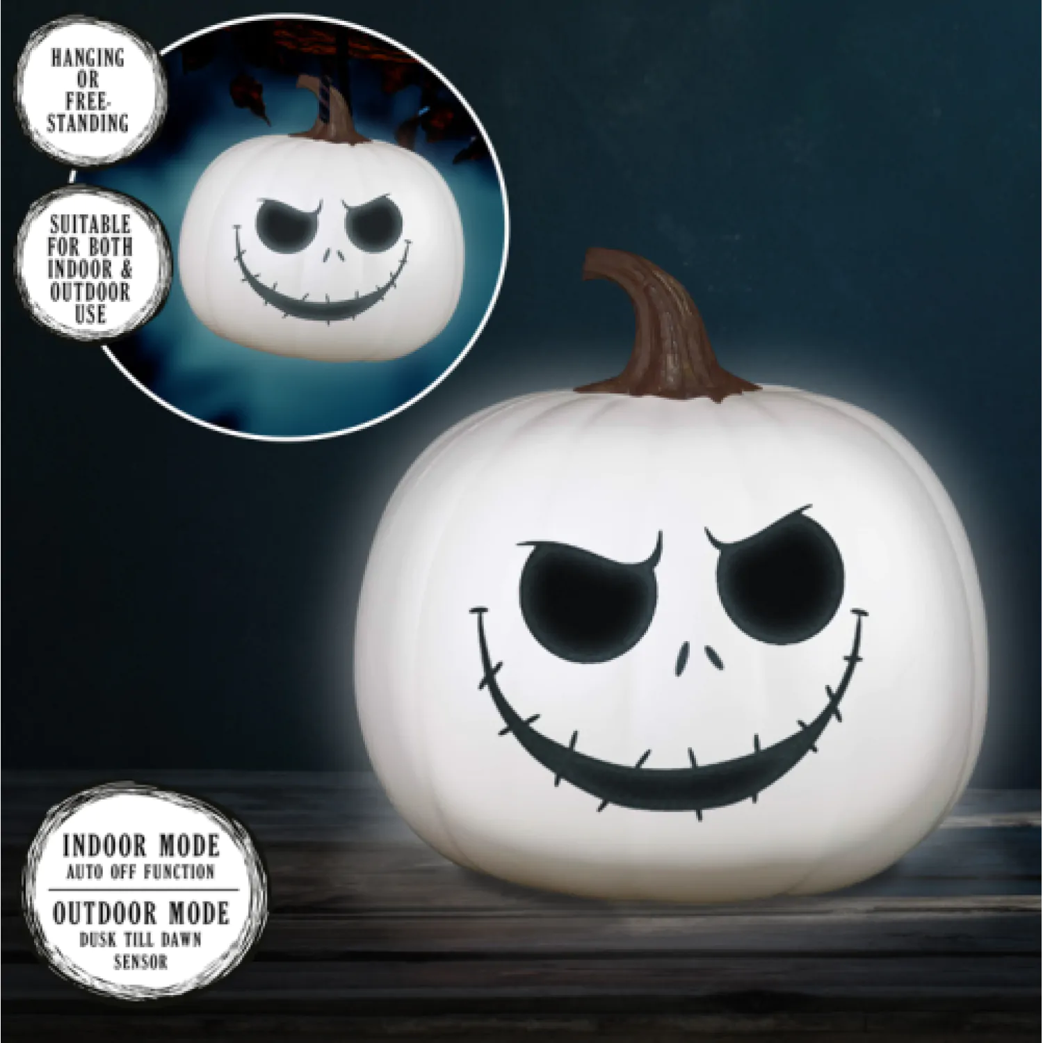Nightmare Before Christmas Lumină Jack Skellington Pumpkin Lanterna 20 cm poza produsului
