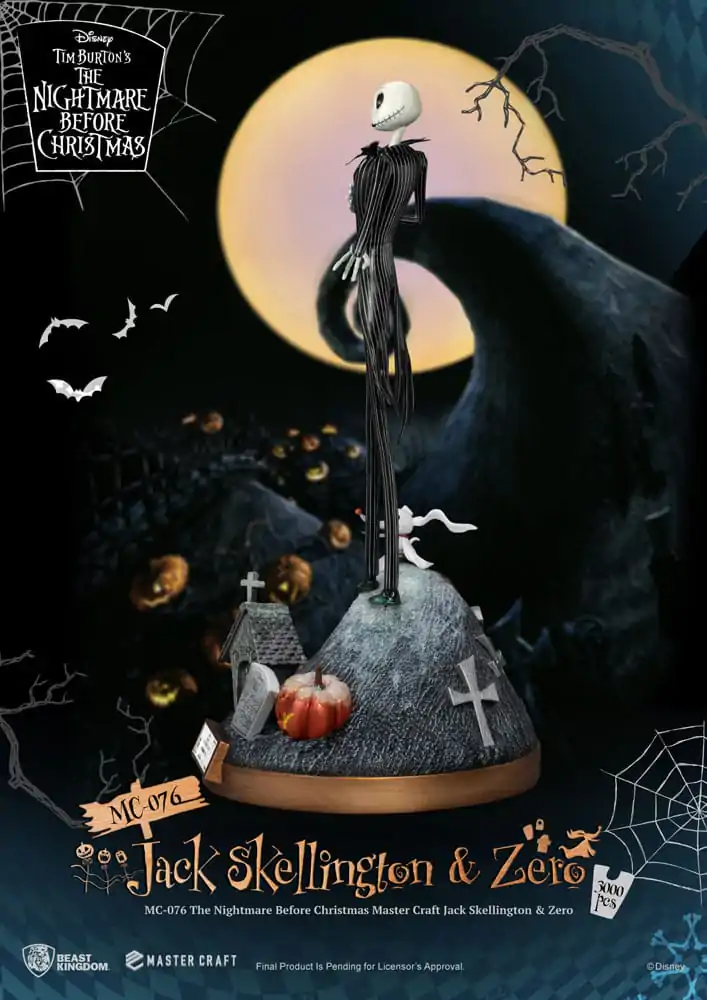 Nightmare before Christmas Master Craft Statuie Jack Skellington & Zero 39 cm poza produsului