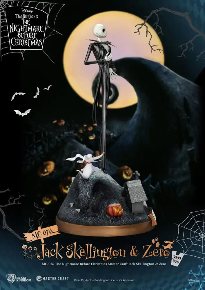 Nightmare before Christmas Master Craft Statuie Jack Skellington & Zero 39 cm poza produsului