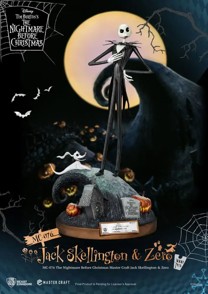 Nightmare before Christmas Master Craft Statuie Jack Skellington & Zero 39 cm poza produsului