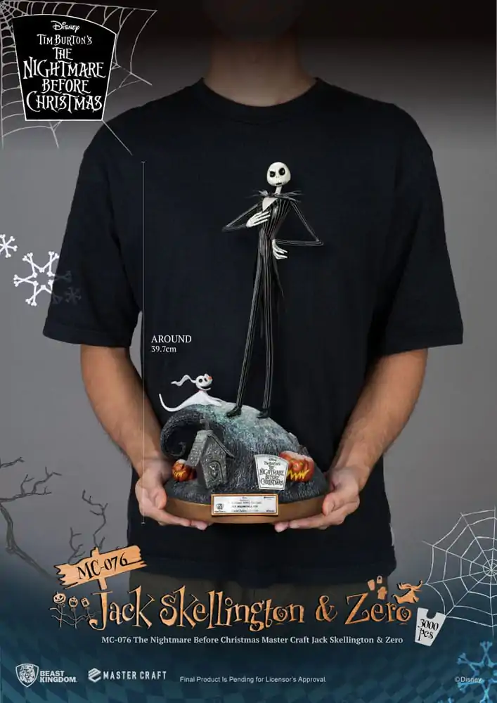 Nightmare before Christmas Master Craft Statuie Jack Skellington & Zero 39 cm poza produsului