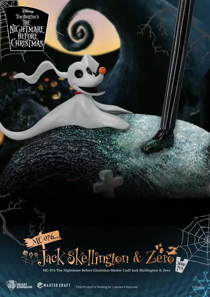 Nightmare before Christmas Master Craft Statuie Jack Skellington & Zero 39 cm poza produsului