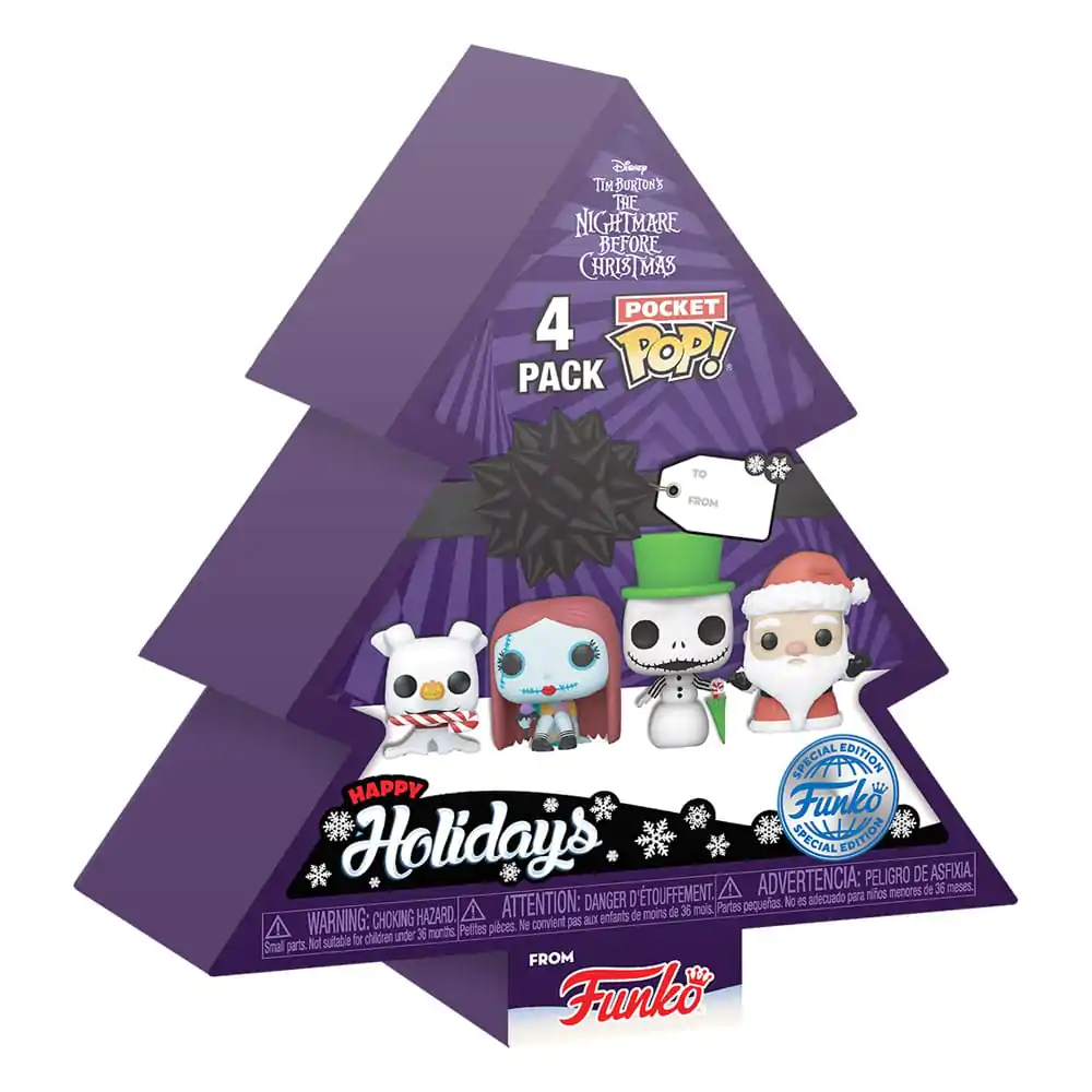 Nightmare before Christmas Pocket POP! Figurina Vinyl Set 4 bucăți Holiday 4 cm poza produsului