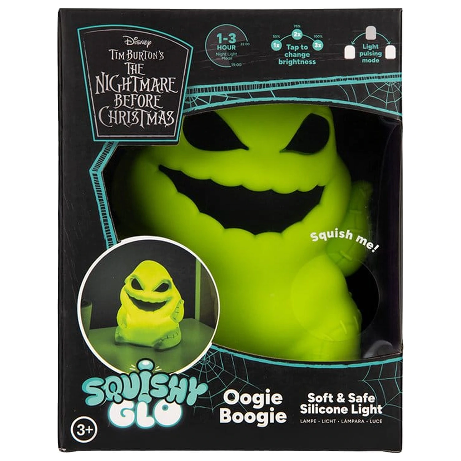 Nightmare Before Christmas SquishyGlo Silicon Light Oogie Boogie 16 cm poza produsului