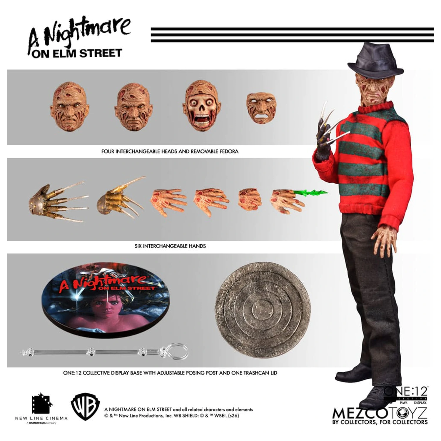 Nightmare On Elm Street figurina de actiune 1/12 Freddy Krueger 17 cm poza produsului