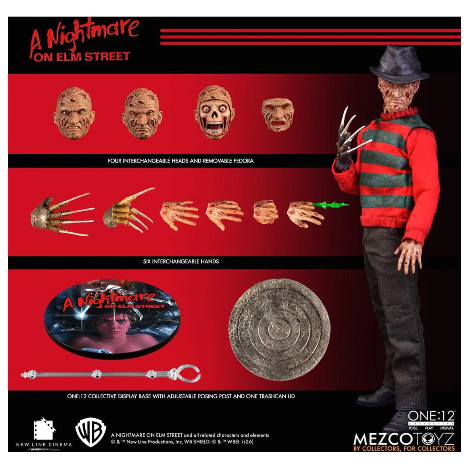 Nightmare On Elm Street figurina de actiune 1/12 Freddy Krueger 17 cm poza produsului