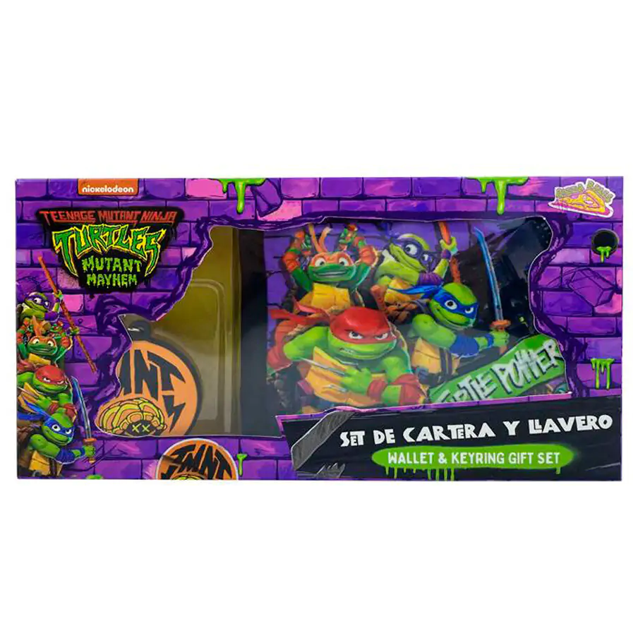 Set portofel + breloc Ninja Turtles Mutant Mayhem poza produsului