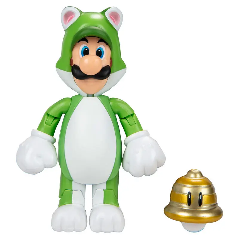 Figurină Nintendo Super Mario Cat Luigi 10cm poza produsului