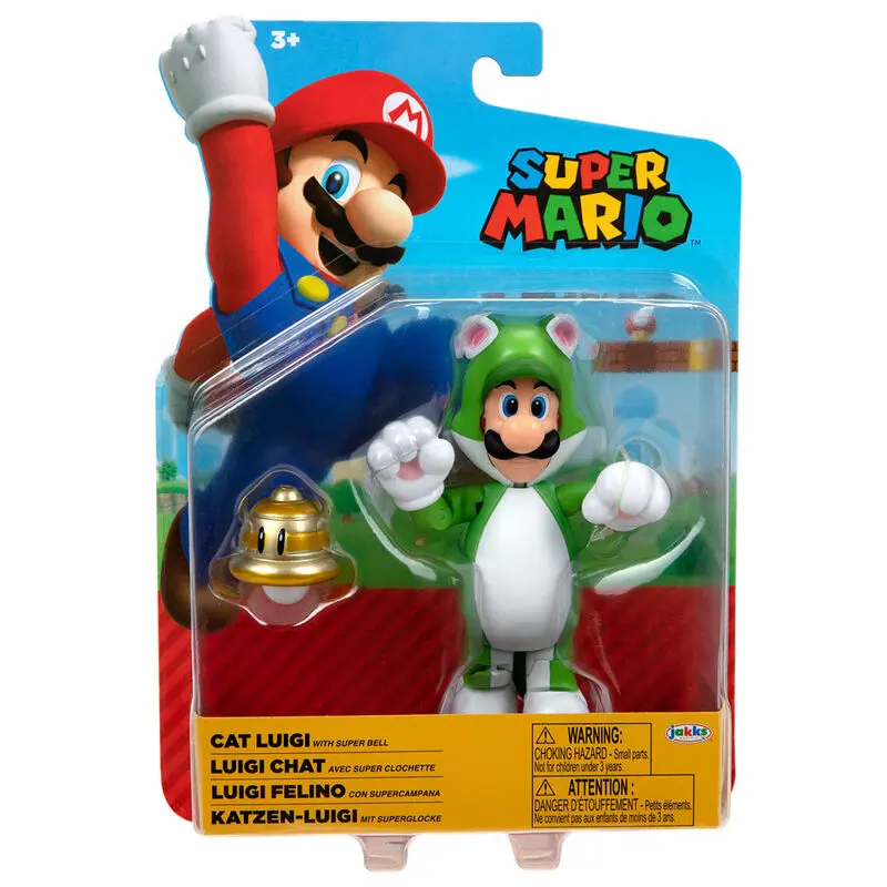 Figurină Nintendo Super Mario Cat Luigi 10cm poza produsului