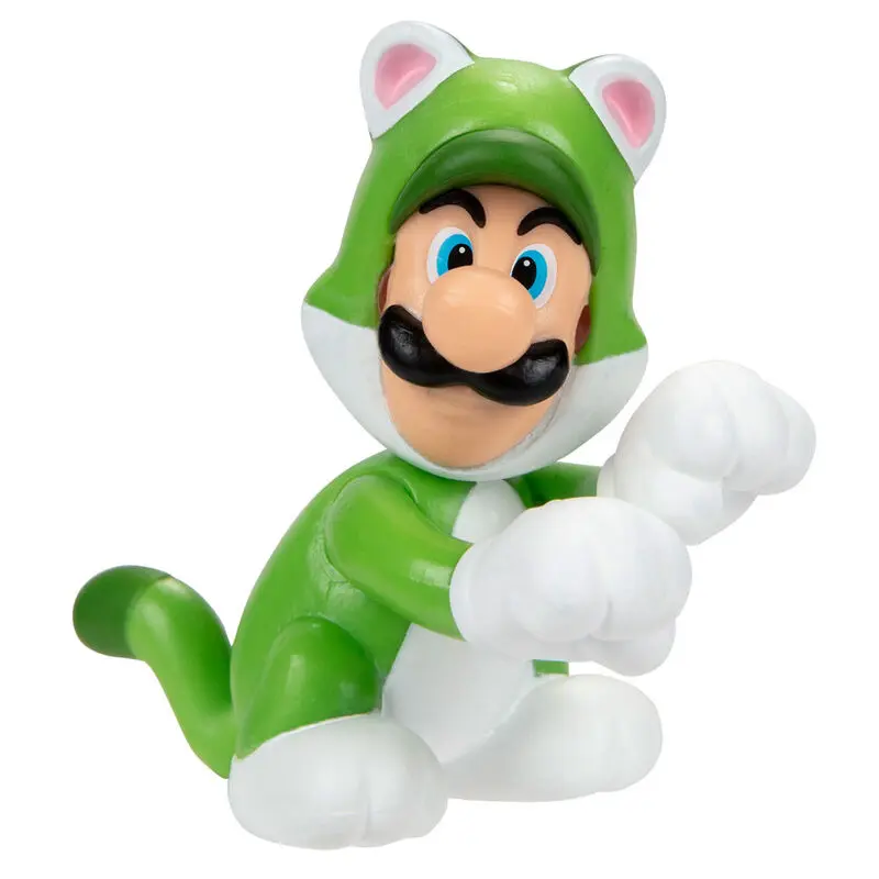 Figurină Nintendo Super Mario Cat Luigi 6,5cm poza produsului