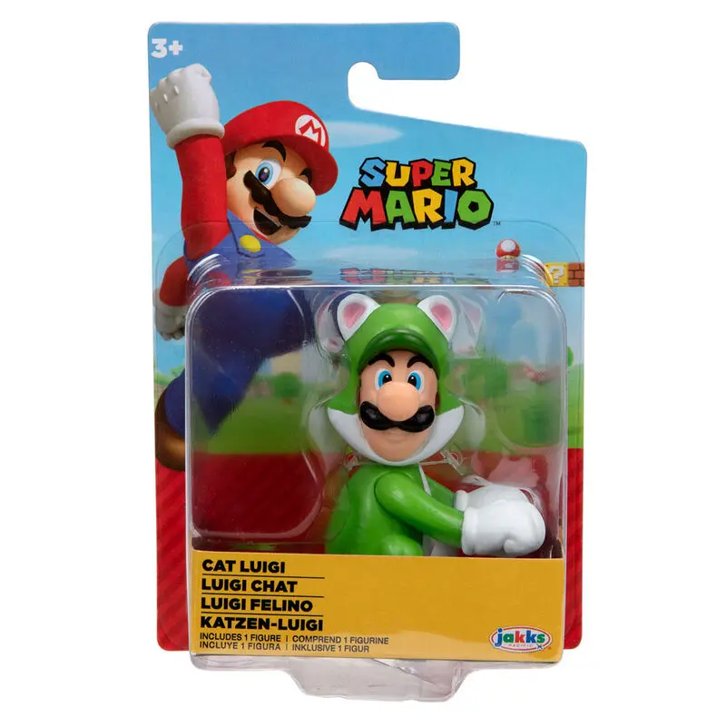 Figurină Nintendo Super Mario Cat Luigi 6,5cm poza produsului