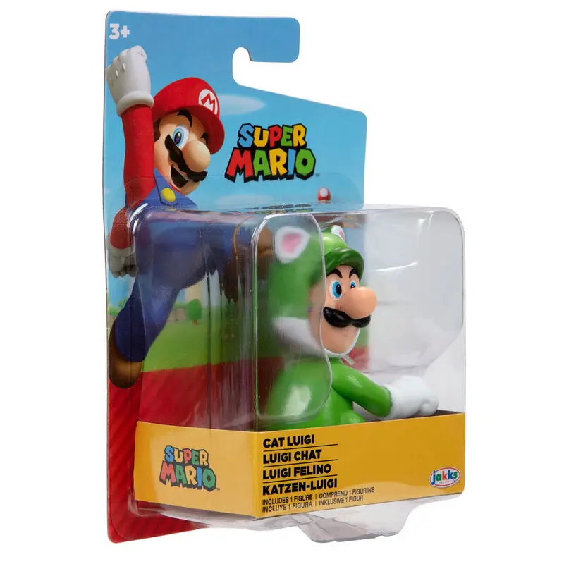 Figurină Nintendo Super Mario Cat Luigi 6,5cm poza produsului