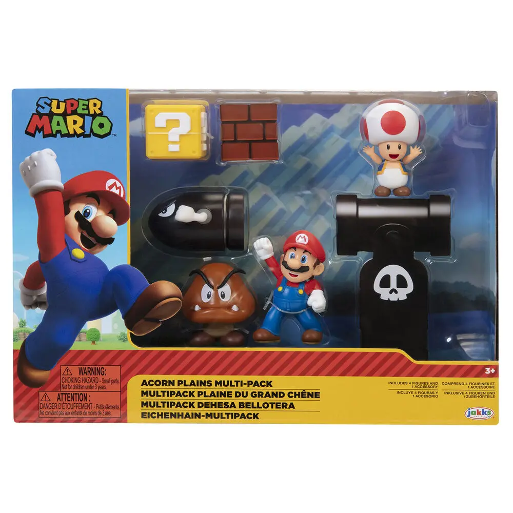 Set 5 Mini Figurine World of Nintendo New Super Mario Bros. U Acorn Plains 6 cm poza produsului