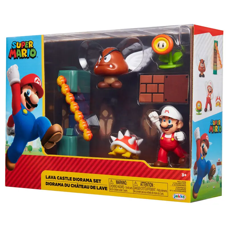 Nintendo Super Mario Diorama set Castelul Lava poza produsului