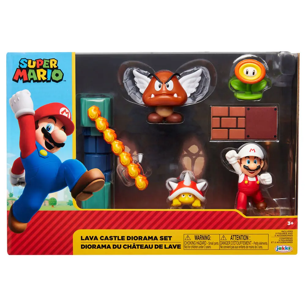 Nintendo Super Mario Diorama set Castelul Lava poza produsului