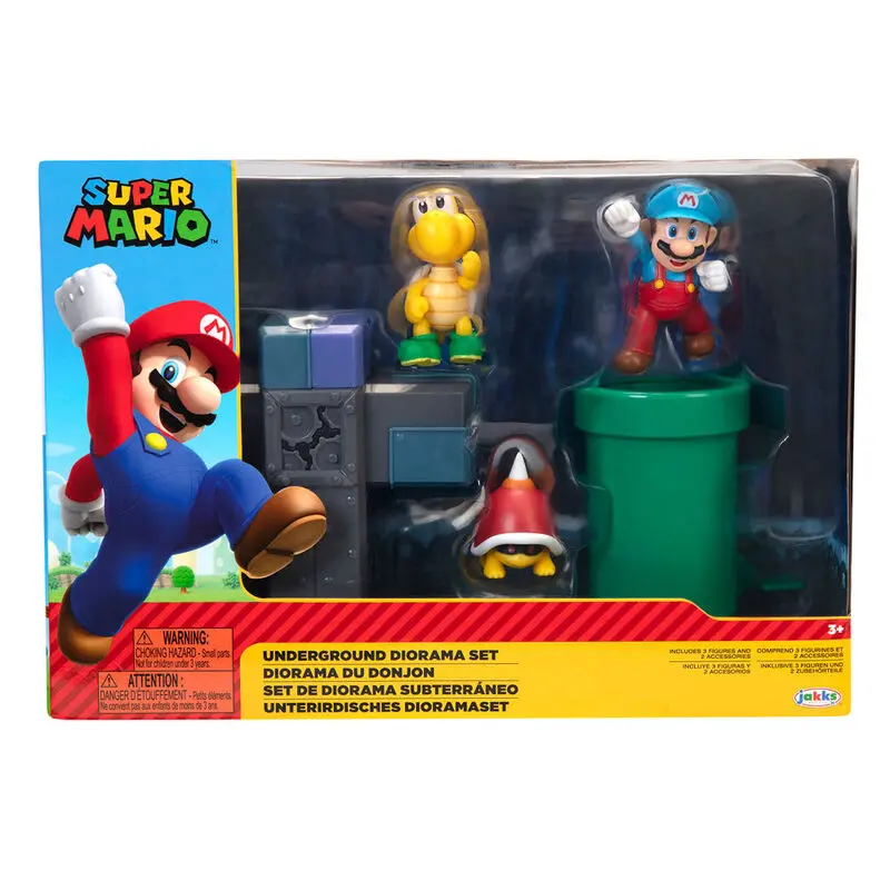 World of Nintendo Super Mario Diorama Set Subteran poza produsului