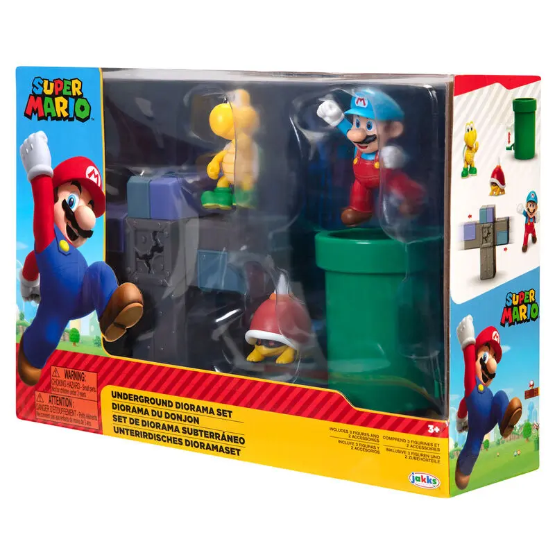 World of Nintendo Super Mario Diorama Set Subteran poza produsului