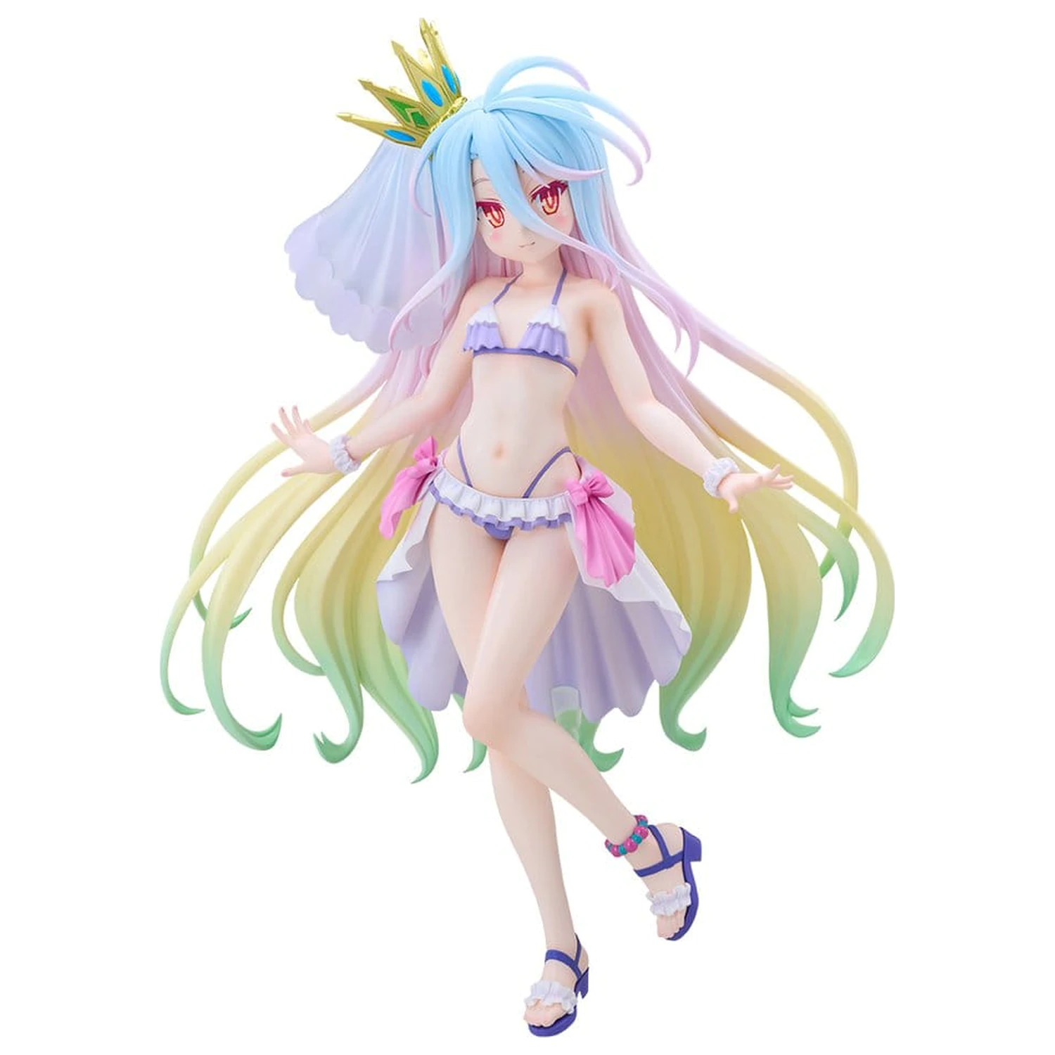 No Game No Life Tenitol Tall Figurina din PVC Shiro swimwear dress Ver. 29 cm poza produsului