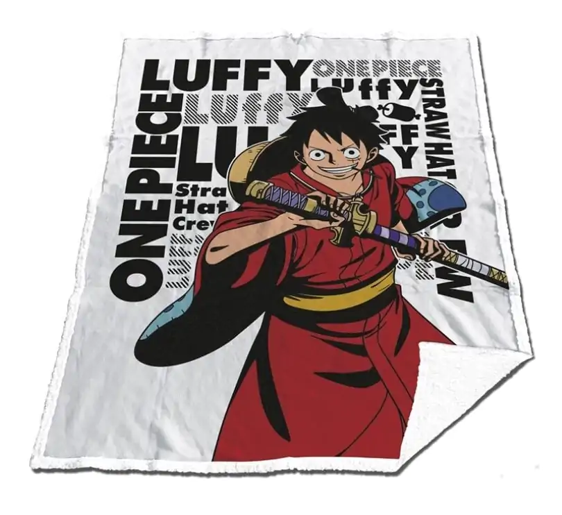 ONE PIECE Patura Sherpa 130x170cm Luffy "Wano" poza produsului