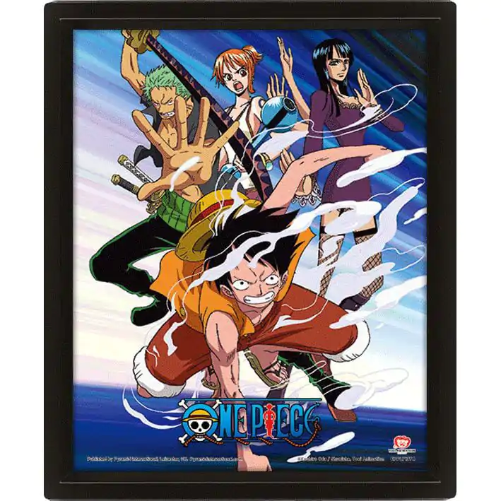 Poster lenticular 3D One Piece Straw Hat Pirates Assault 26 x 20 cm poza produsului