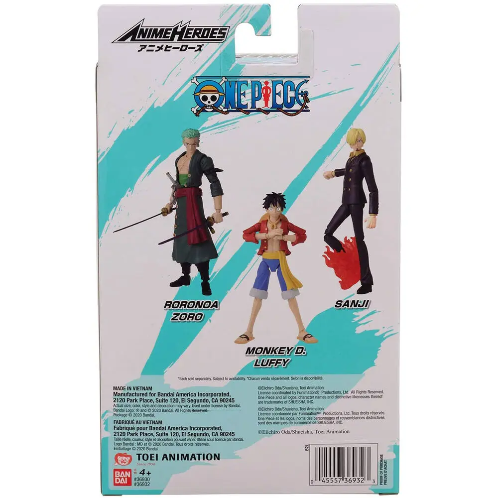 Figura One Piece Anime Heroes Monkey Roronoa Zoro 17cm poza produsului