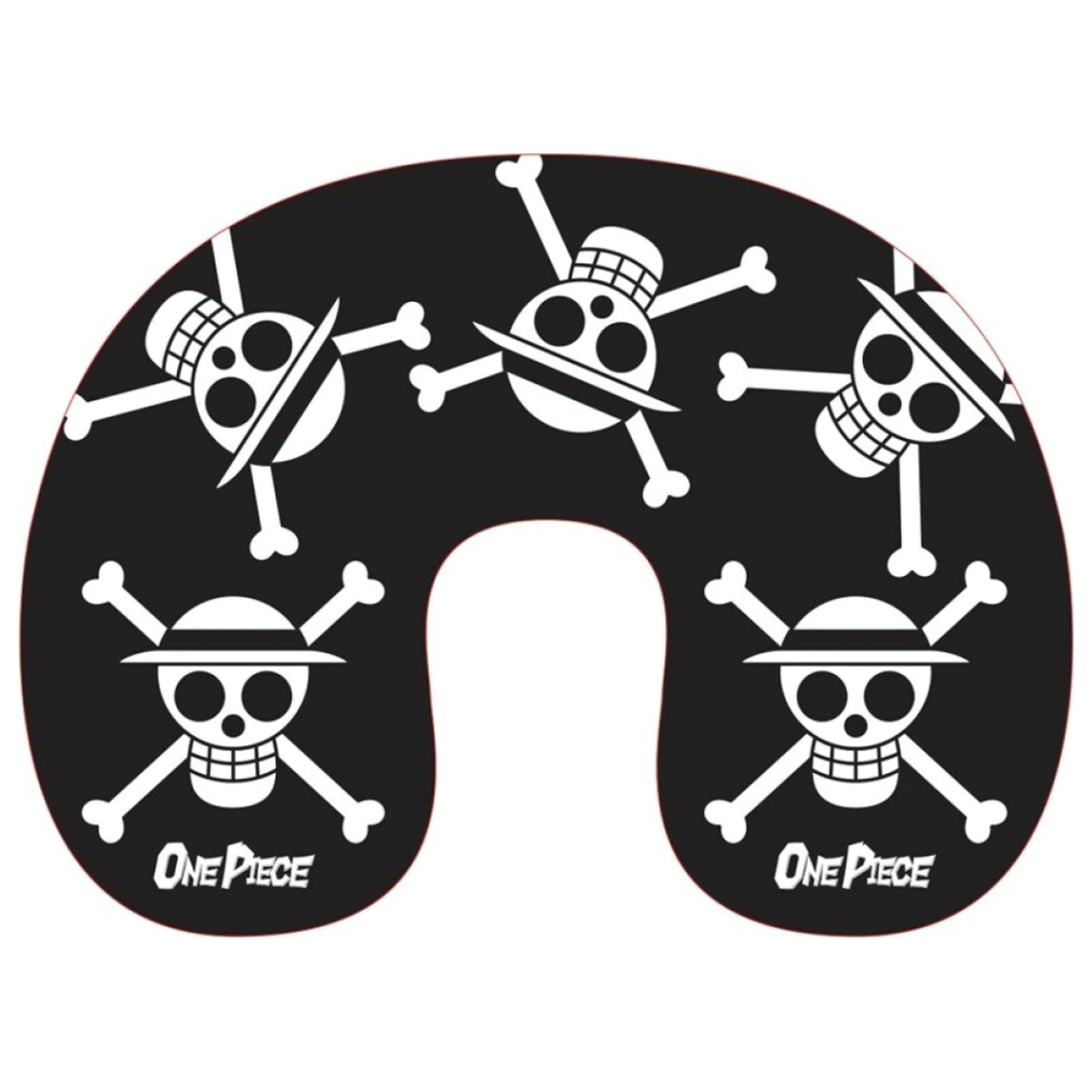 One Piece Black Skull perna de calatorie, perna pentru gat poza produsului