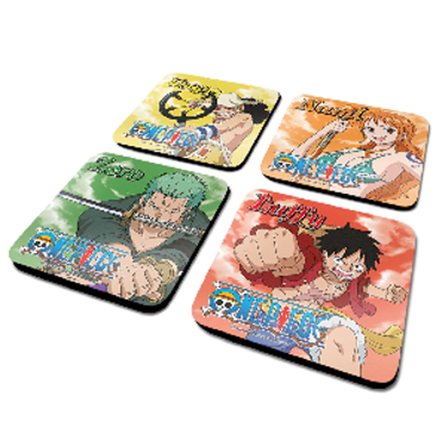 One Piece Characters Set de 4 suporturi pentru pahare poza produsului