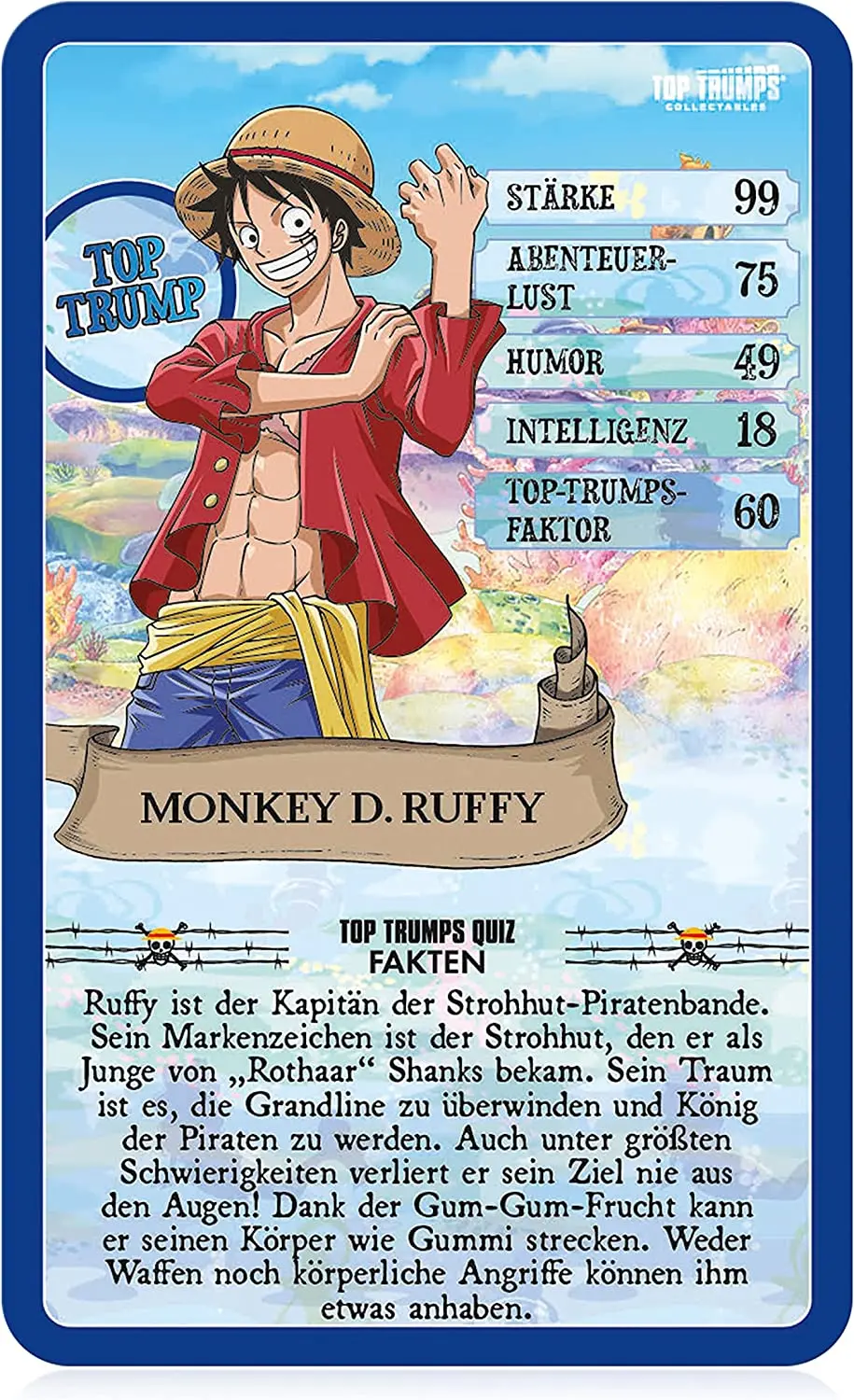 One Piece Collectables Joc de Cărți Colecție Quiz Top Trumps *Versiune Germană* poza produsului