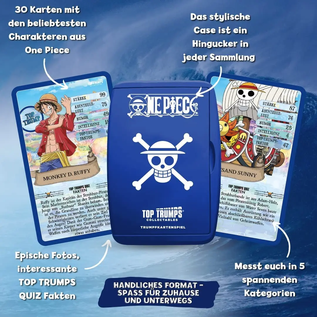 One Piece Collectables Joc de Cărți Colecție Quiz Top Trumps *Versiune Germană* poza produsului