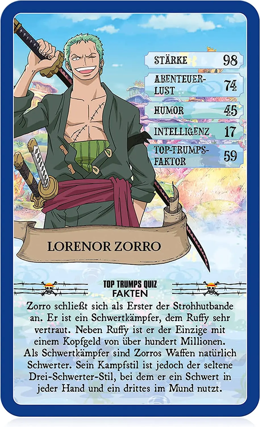 One Piece Collectables Joc de Cărți Colecție Quiz Top Trumps *Versiune Germană* poza produsului