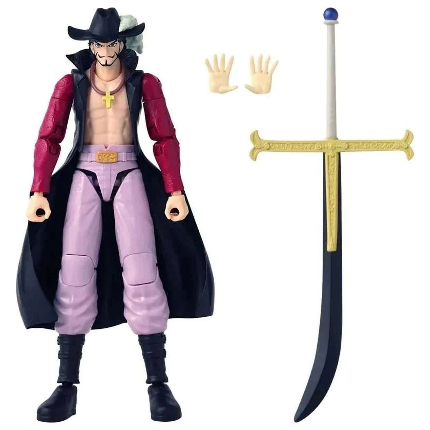 One Piece Dracule Mihawk Figura Anime Heroes 17 cm poza produsului