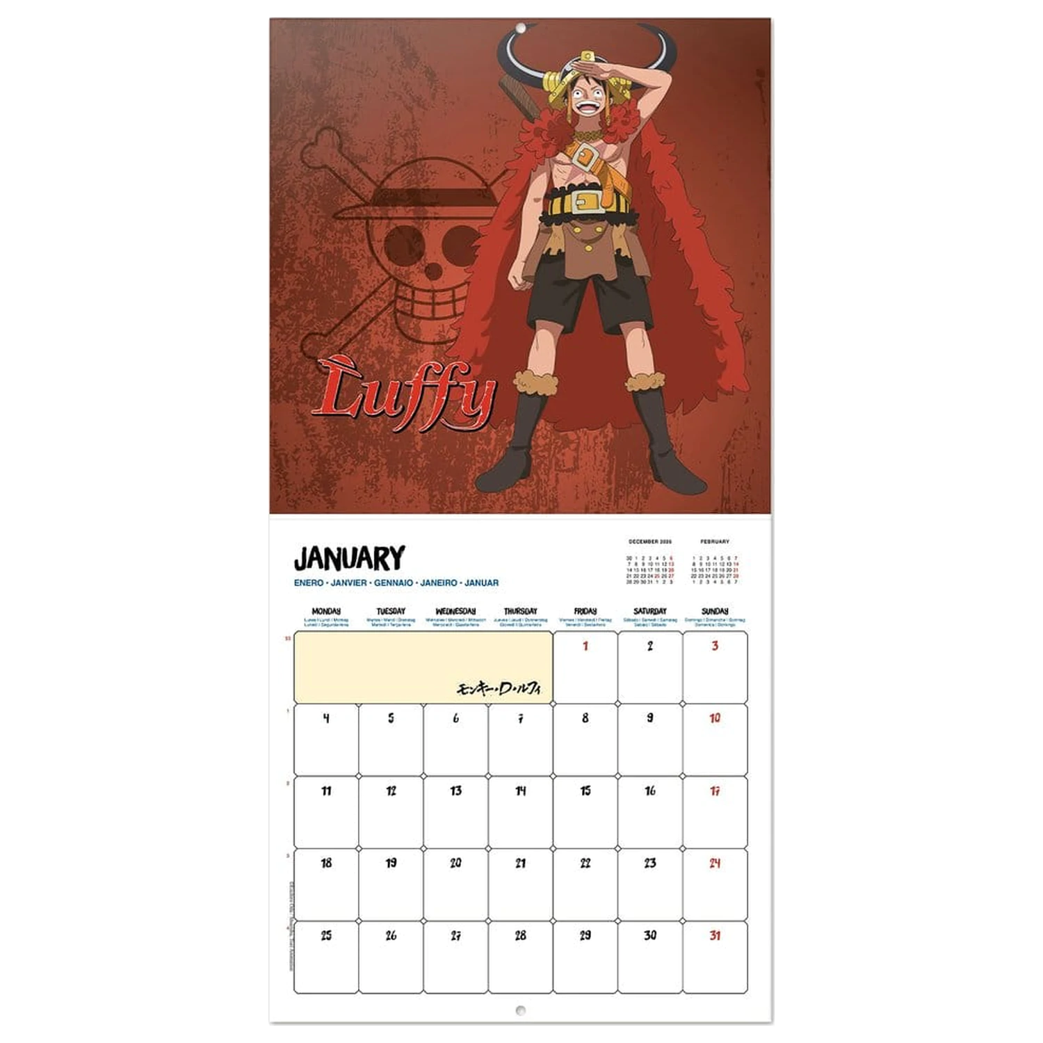 One Piece Calendar de perete 2027 30 x 30 cm poza produsului