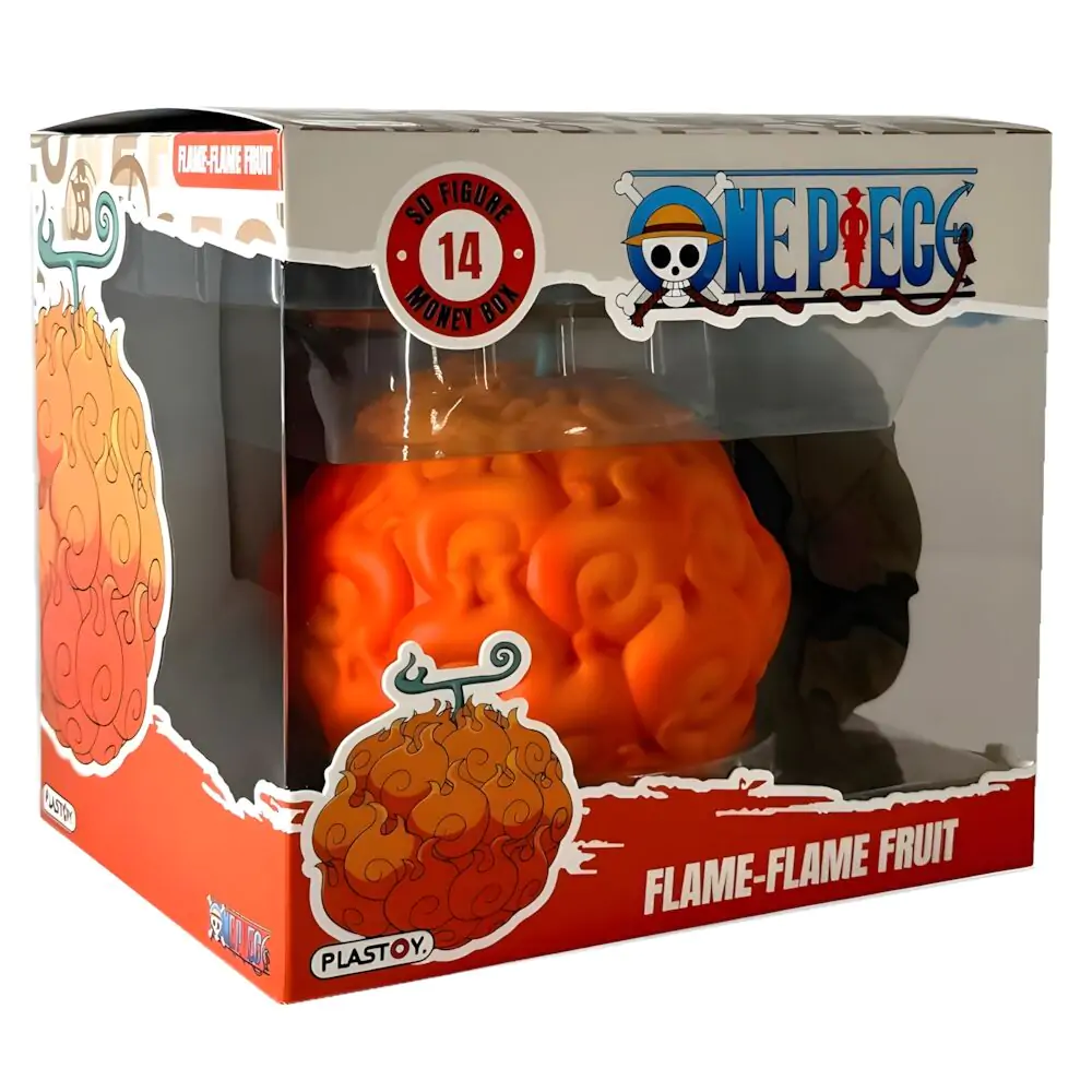 Cutie de bani figurină 8cm One Piece Flame-Flame Fruit poza produsului
