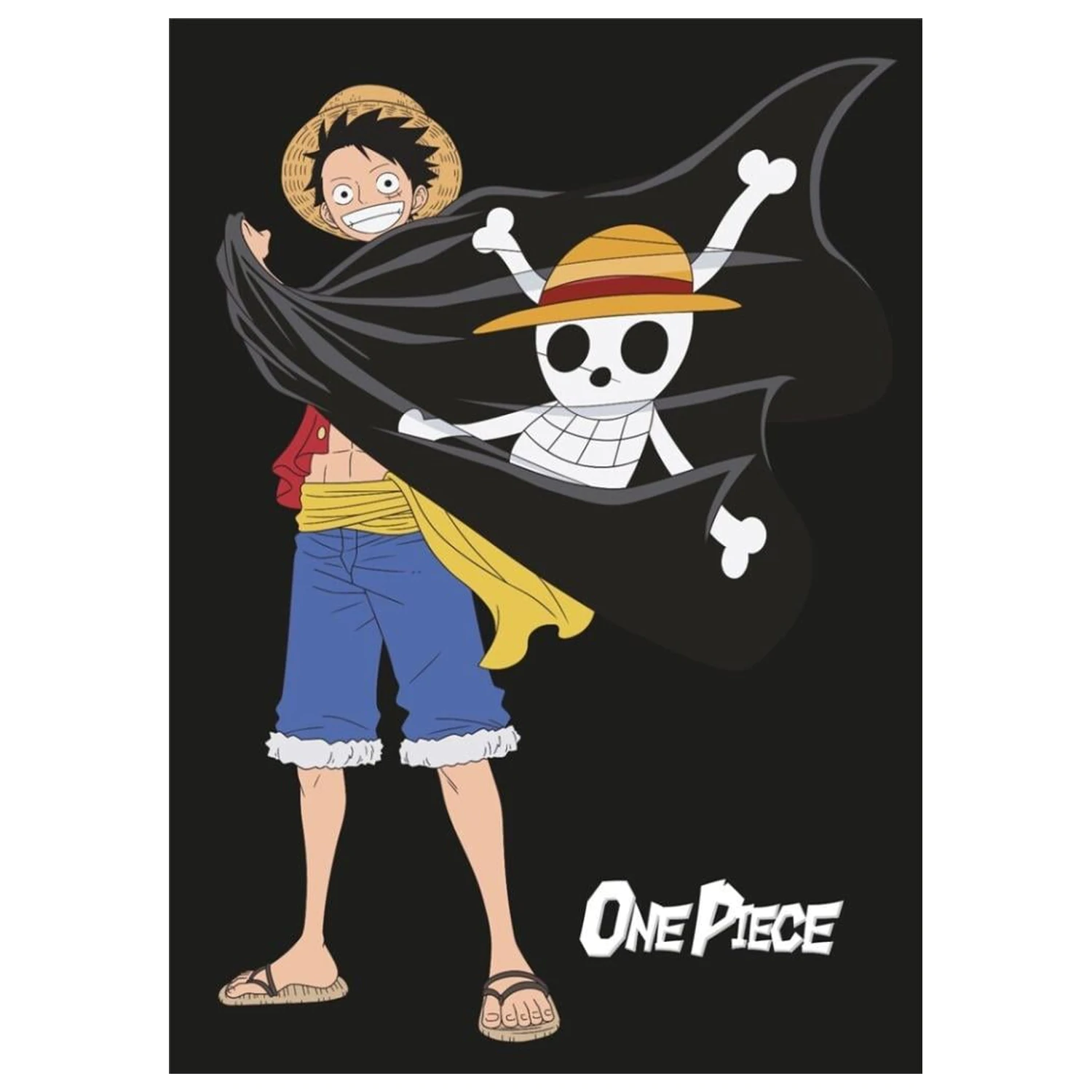 One Piece Pătură de flanel 110x150cm Luffy poza produsului