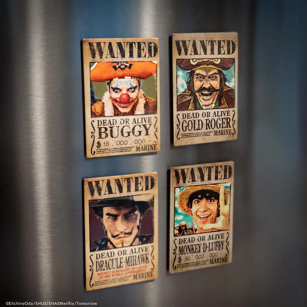 Set de 4 Magneți de Frigider One Piece Wanted poza produsului